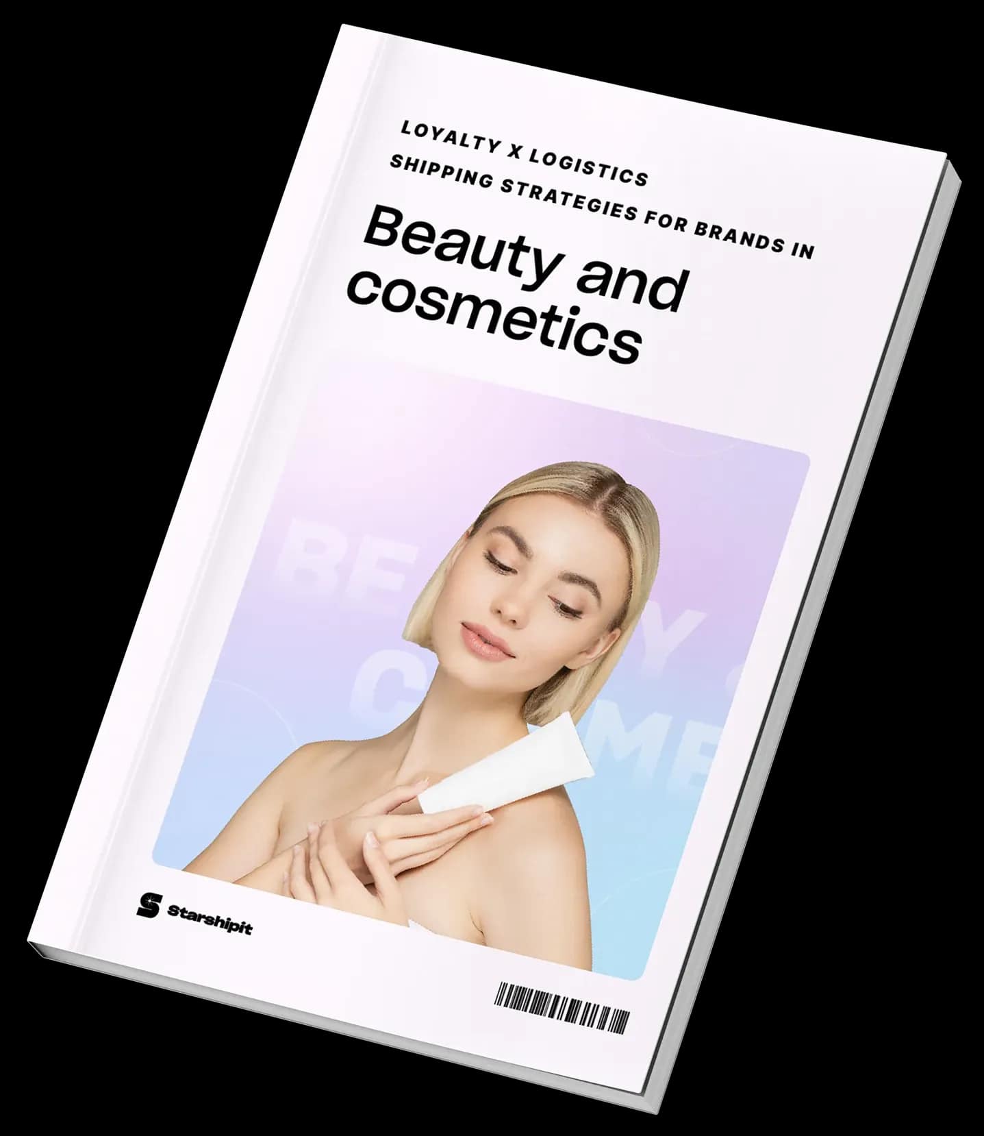 3D cover mockup for the beauty and cosmetics shipping strategies guide by Starshipit