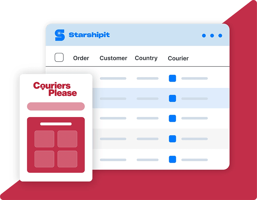 couriers please shipping media illustration