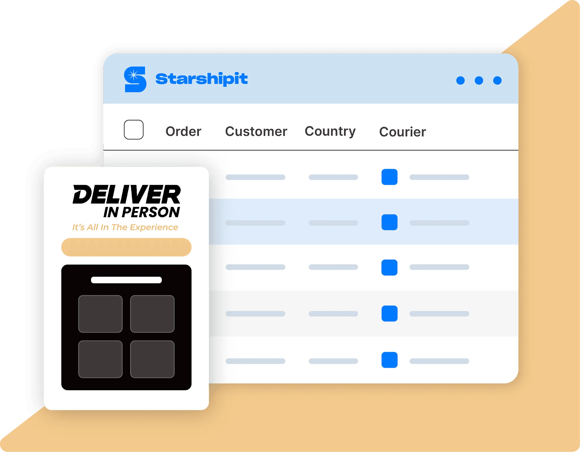 deliver in person media illustration