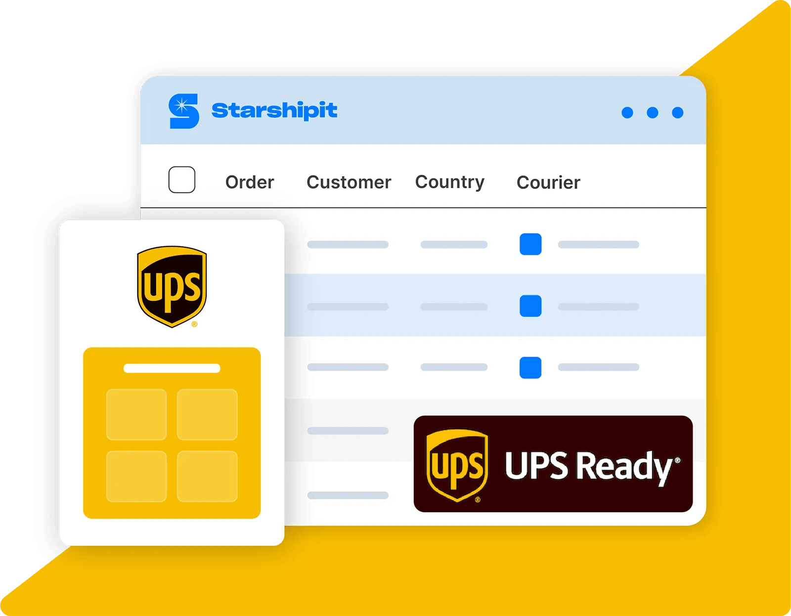 ups shipping software media illustration