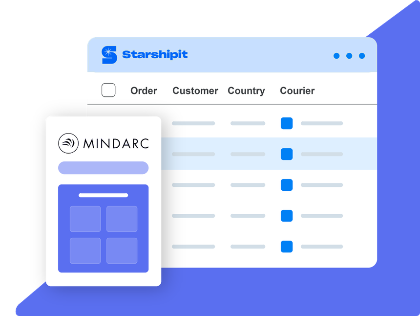 Starshipit and Mindarc integration