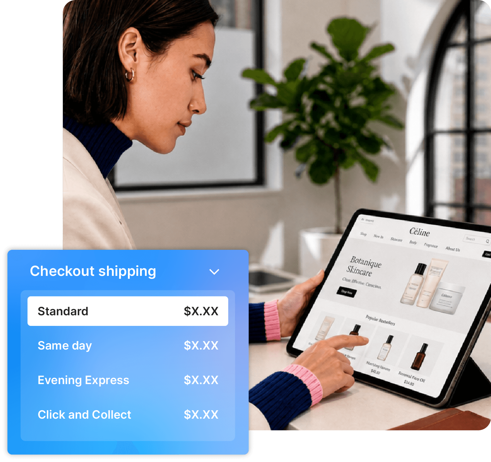 Live shipping rates at checkout