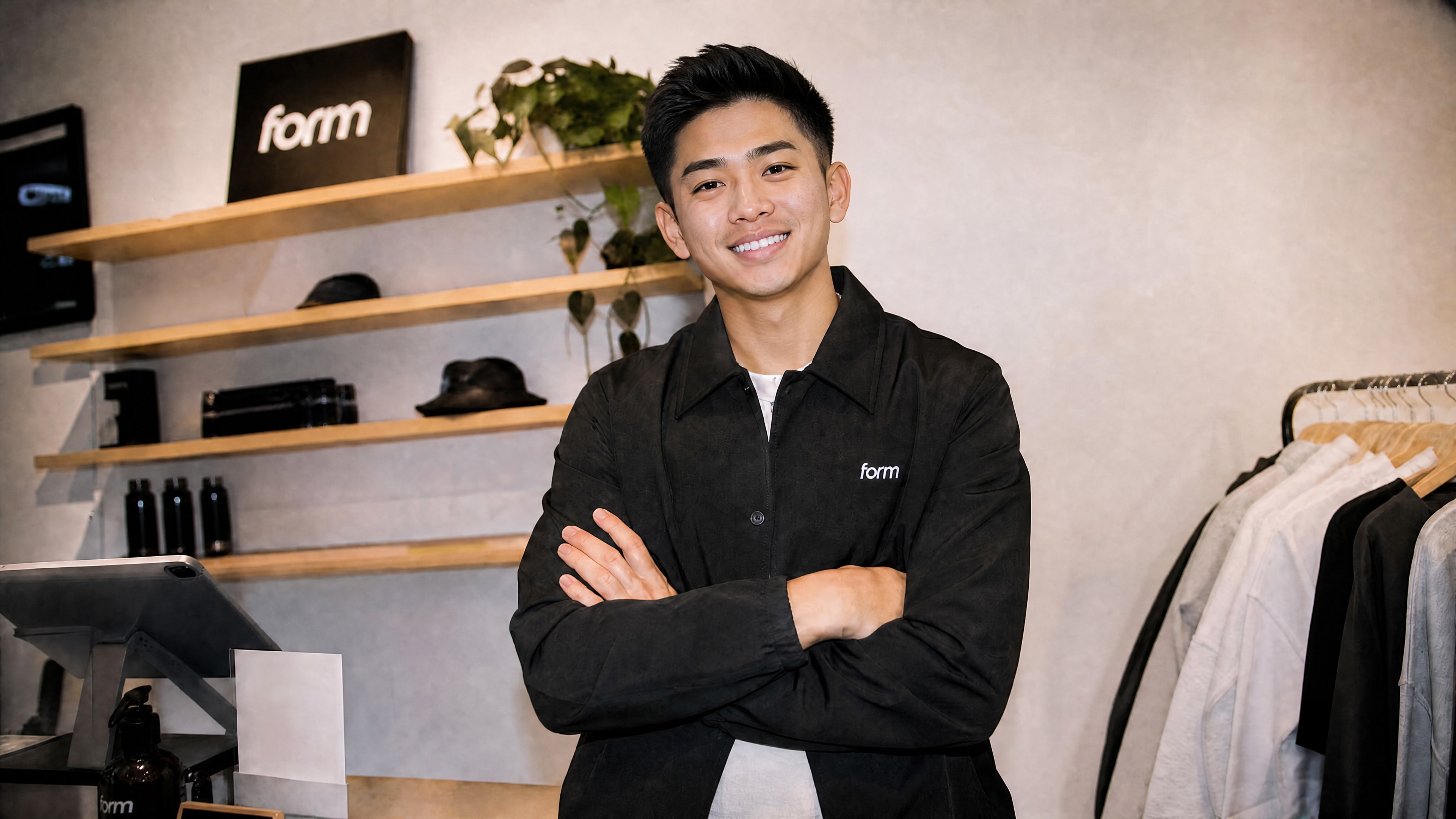 Retail shop keeper at the counter