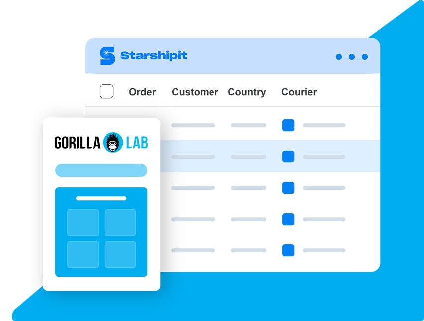 Starshipit and Gorilla Lab integration Starshipit and Gorilla Lab integration