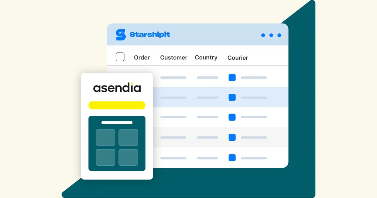 Starshipit and Asendia integration Starshipit and Asendia integration