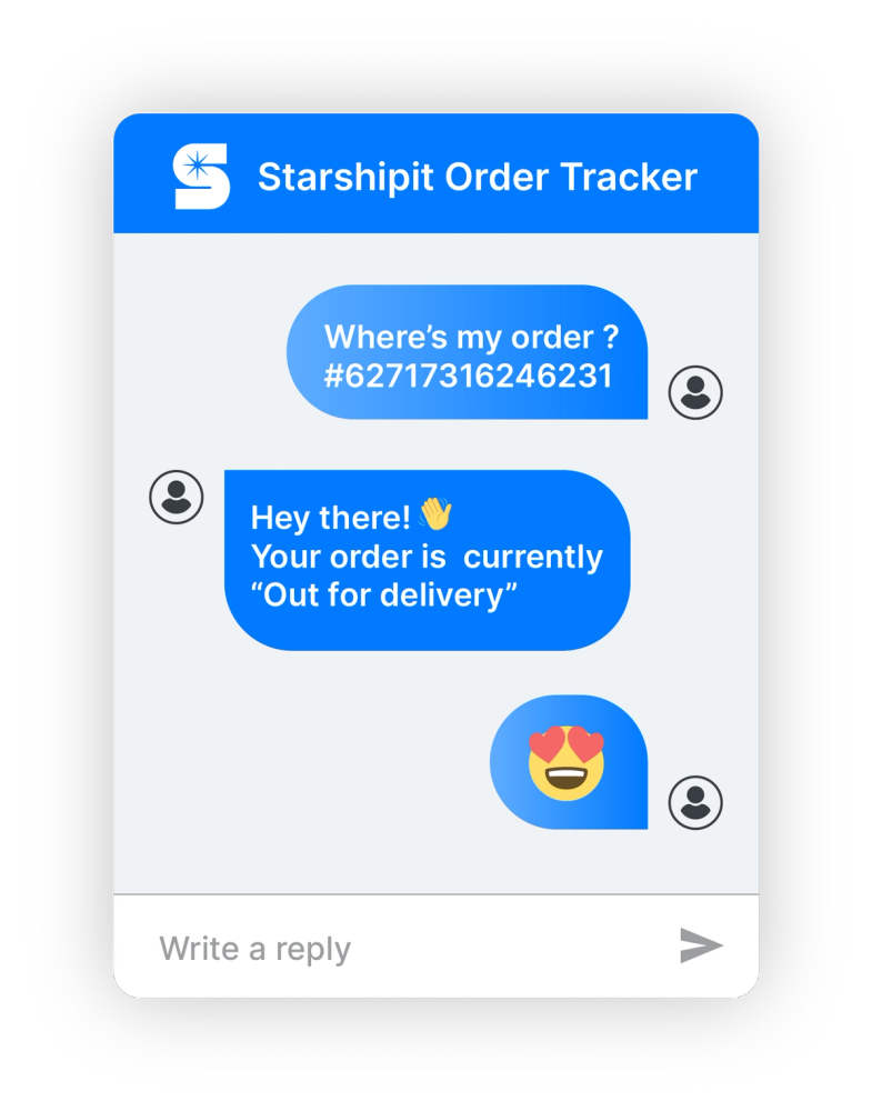 Order Tracker SMS Messenger illustration