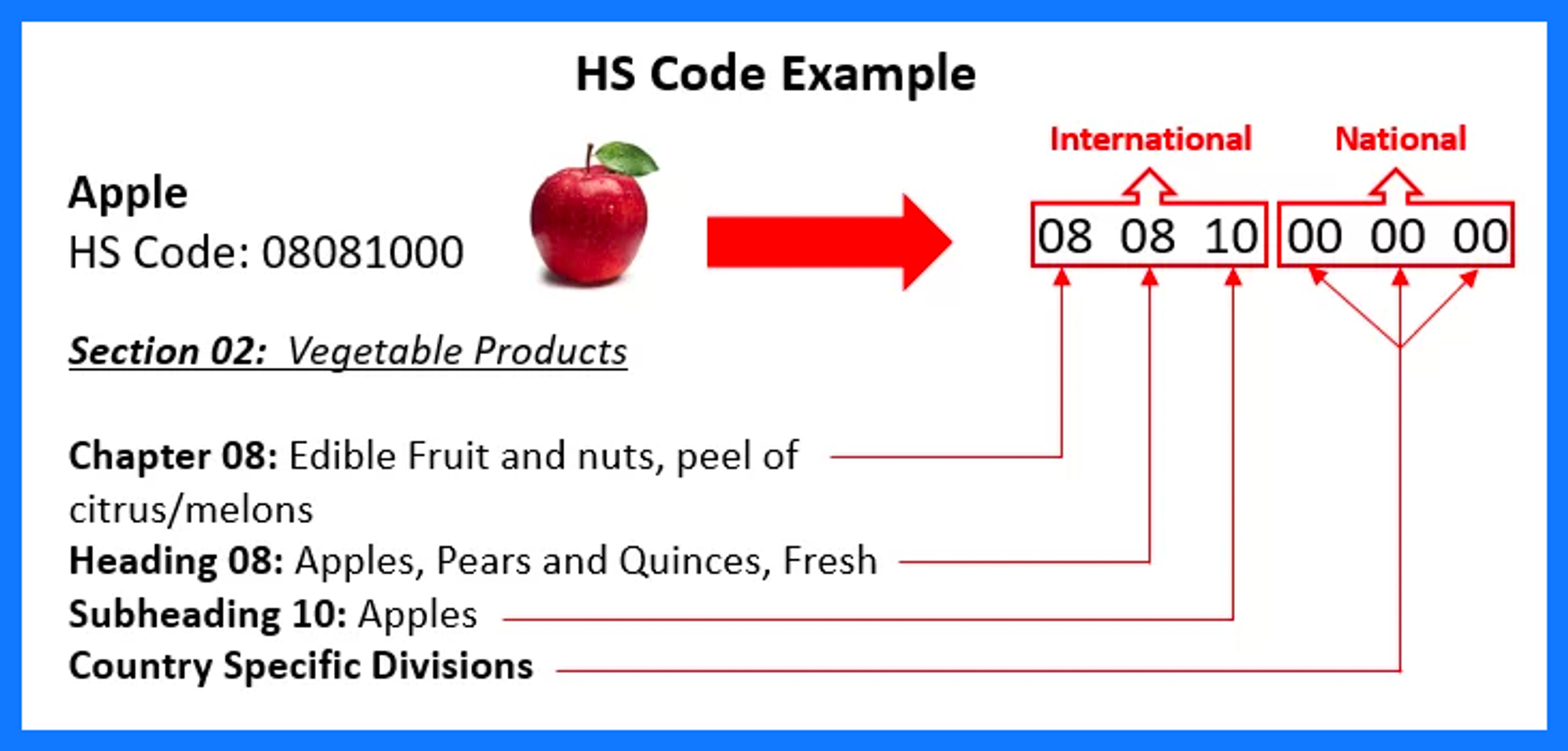 HScode example apple