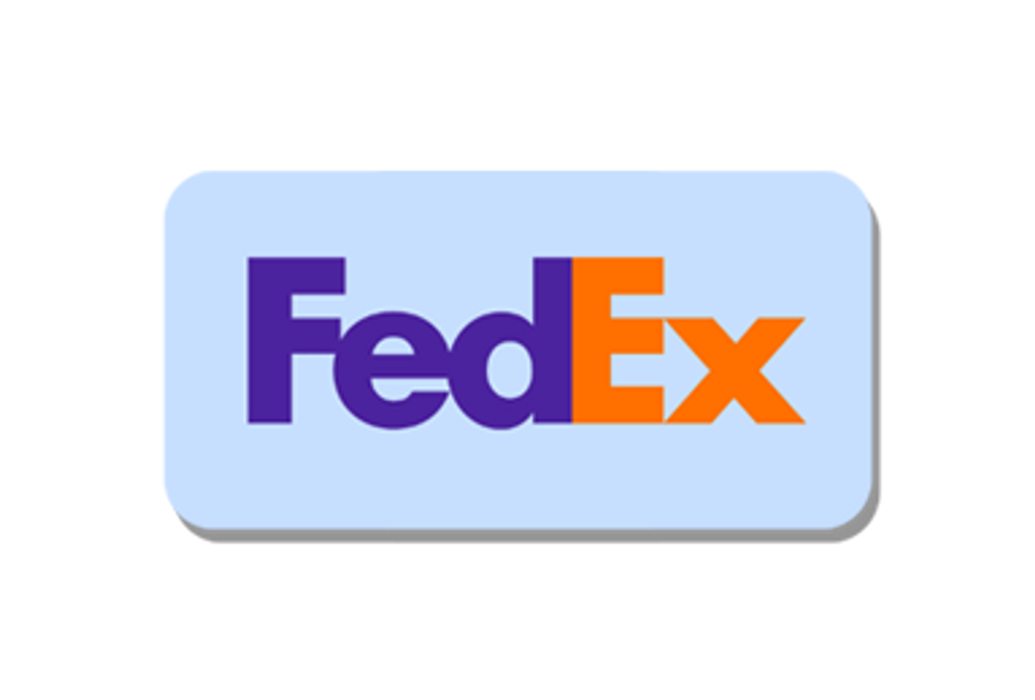 FedEx tile logo shadow