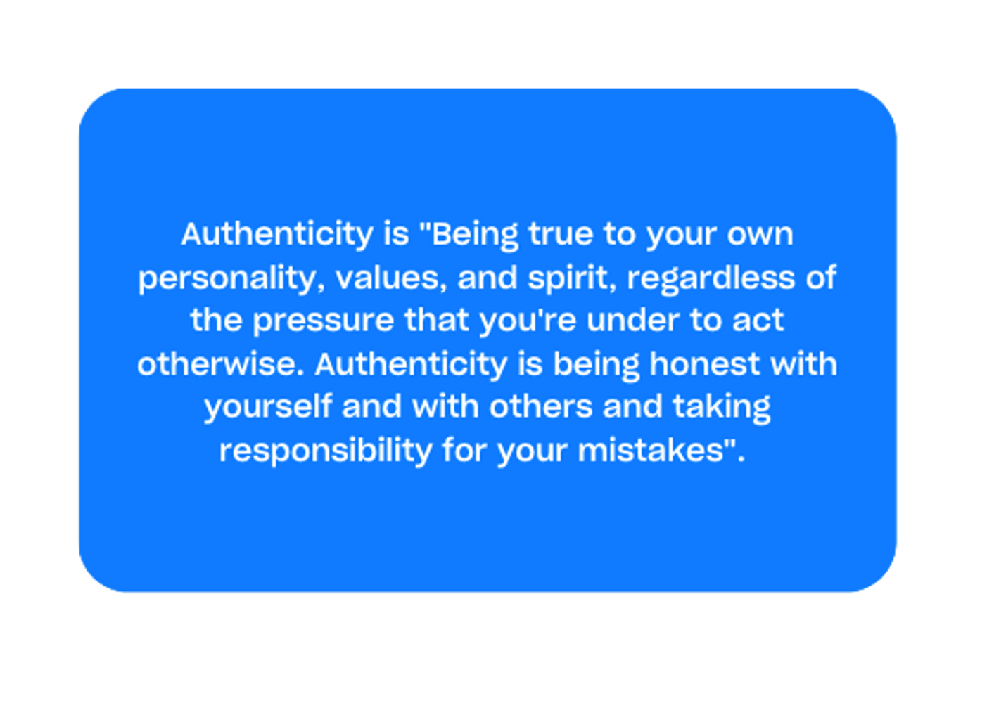 Authenticity quote blue on beige background