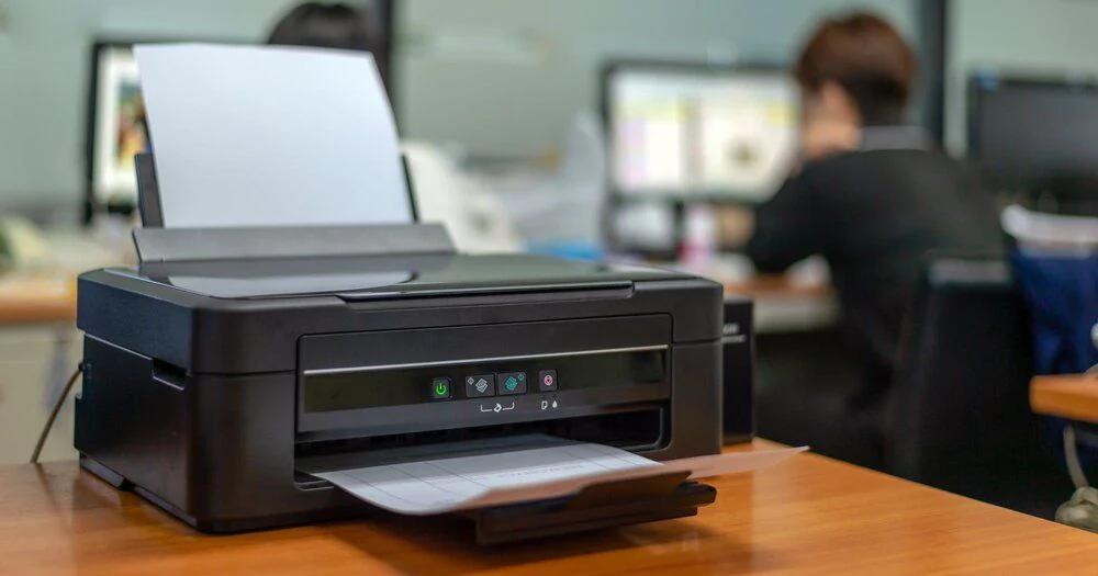Inkjet printer printing shipping paperwork